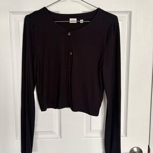 Aritzia Wilfred black long cardigan